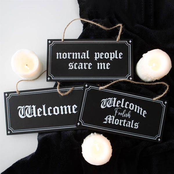 Gothic Welcome Skilti
