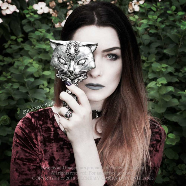 Sacred Cat Handspegill - Grár