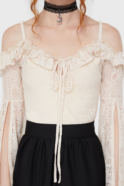 Breathless Bardot Toppur - Ivory