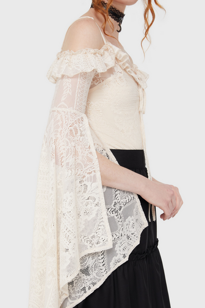 Breathless Bardot Toppur - Ivory