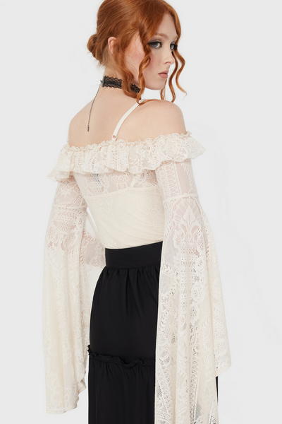 Breathless Bardot Toppur - Ivory
