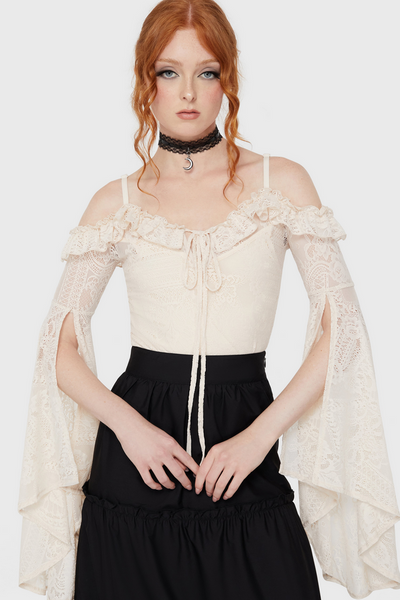 Breathless Bardot Toppur - Ivory