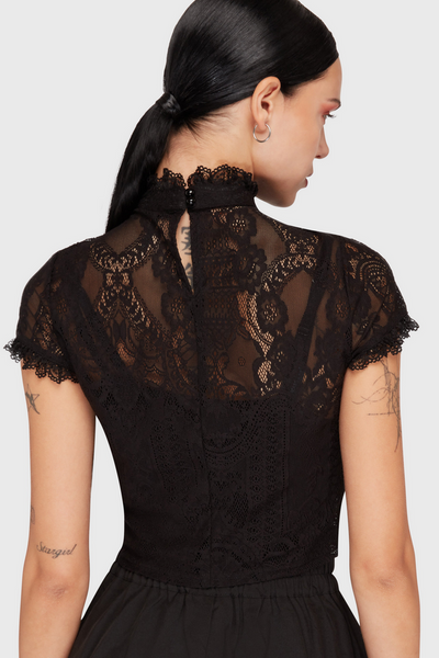 Ava Lace Crop Toppur