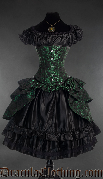 Emerald Bustle Corset