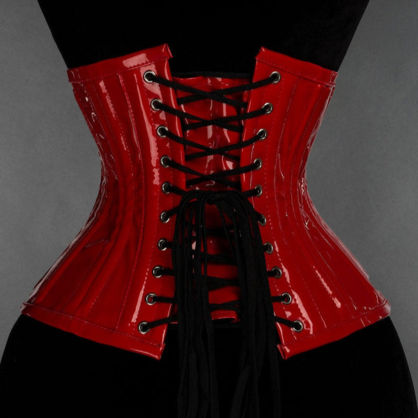 RED PVC Double Waist Cincher