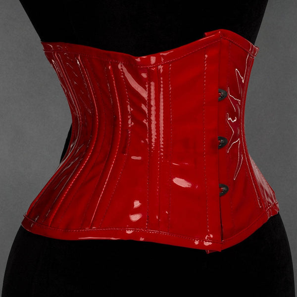 RED PVC Double Waist Cincher