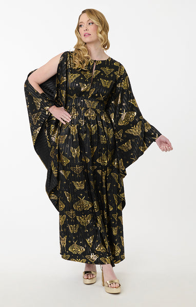 Gold Moth Caftan Kjóll