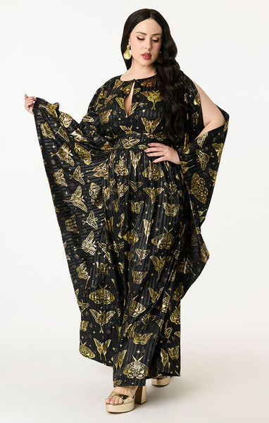 Gold Moth Caftan Kjóll