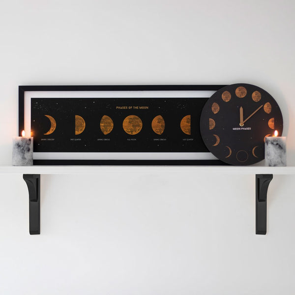 Moon Phases Veggklukka