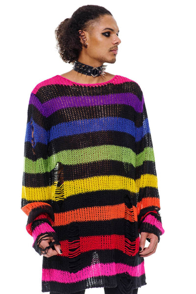 Over The Rainbow Knit Peysa