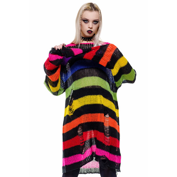 Over The Rainbow Knit Peysa