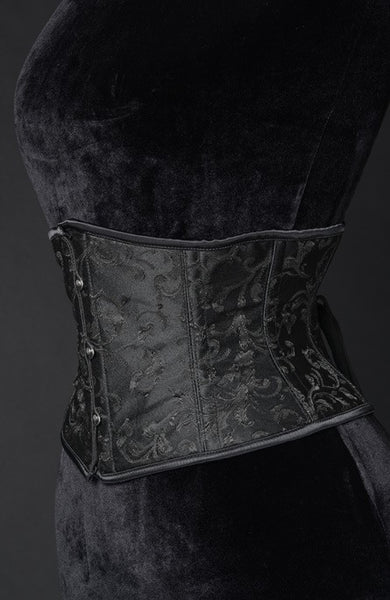 Black Brocade waist cincher
