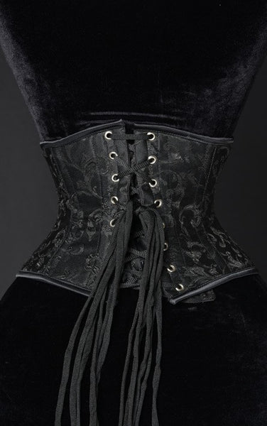 Black Brocade waist cincher
