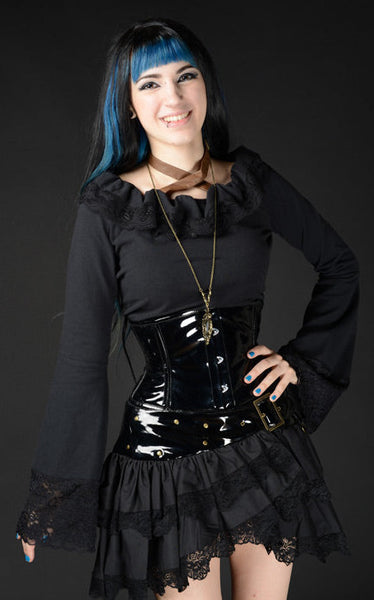 Black PVC waist Cincher